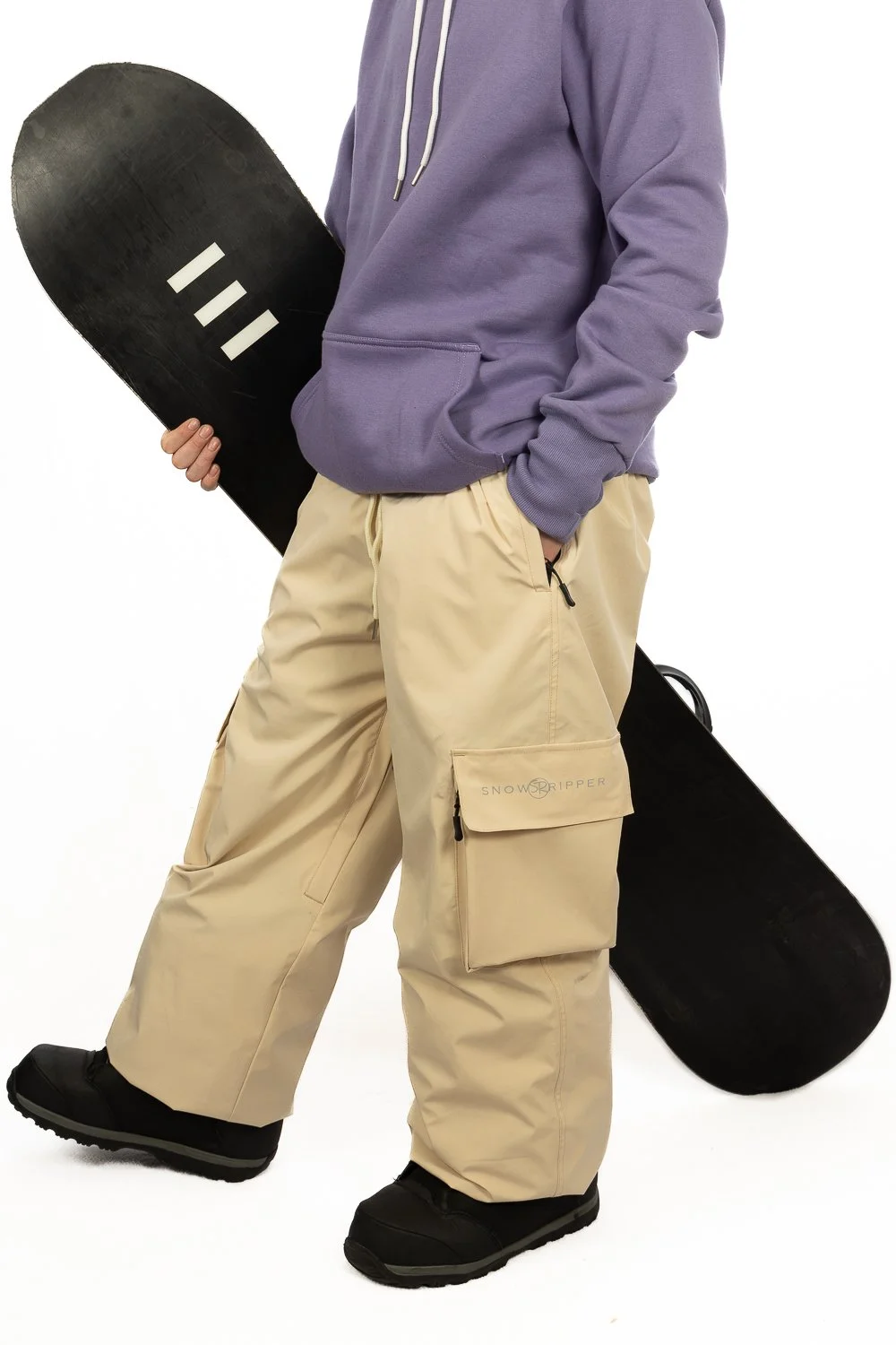 スノーボード simianring Straight pants CREAM POMT CleanF Wrinkle Baggy Snow Pants for Women | Snowears